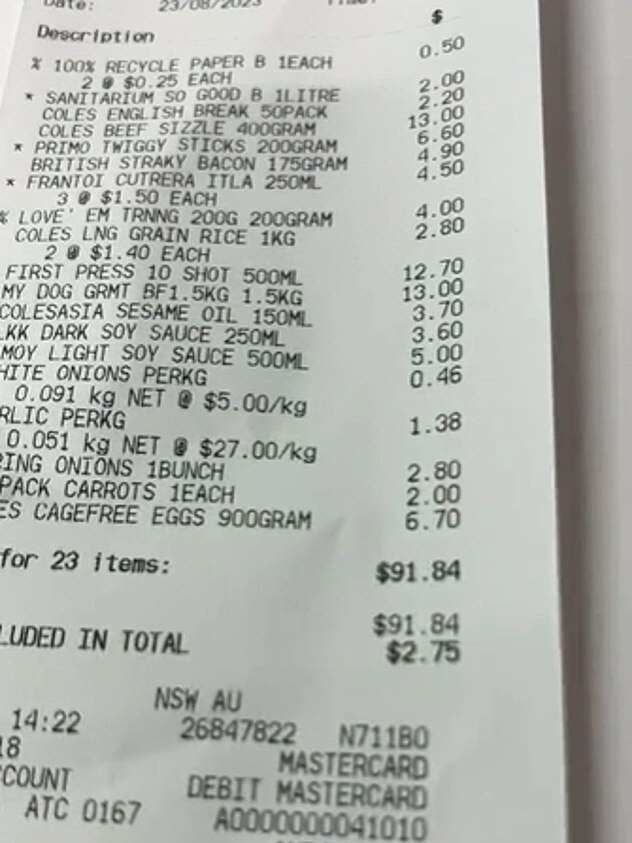 The haul cost $91.84. Picture: TikTok.