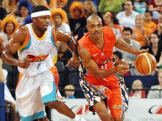 Rashad Tucker, pictured with the ball during his NBL career, has been instrumental to the group’s rise. Picture: Brian Cassey