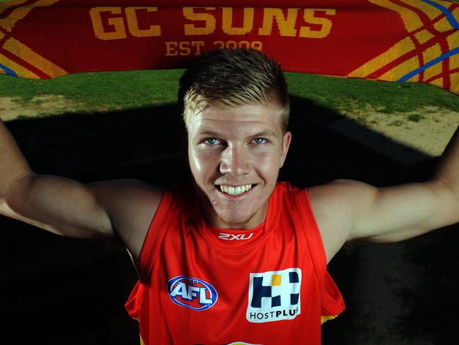 03/12/14 - Central District's Josh Glenn has been rookie-listed by the Gold Coast Suns. Pictured with at Playford Oval in Elizabeth. Photo Tom Huntley