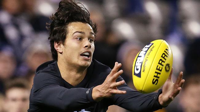 There has been plenty of pressure on Jack Silvagni since he entered the AFL. Picture: Michael Klein