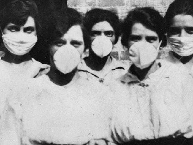 Nurses in Brisbane during the Spanish Flu epidemic. Picture: AAP Image/Supplied by the Queensland Government