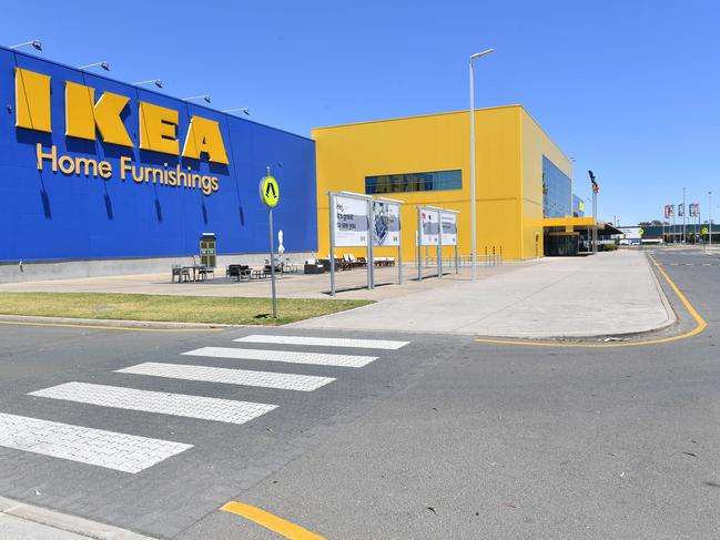 CLOSED: Ikea on day one of the ‘circuit-breaker’ restrictions. Picture: Keryn Stevens
