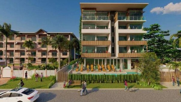 St John's Community Care is seeking to build a five-storey retirement facility with 32 two-bedroom units at 89-91 Arlington Esplanade, Clifton Beach. Pictured is an artist's impression of the facility, which would adjoin an existing four-storey building. Picture: supplied.