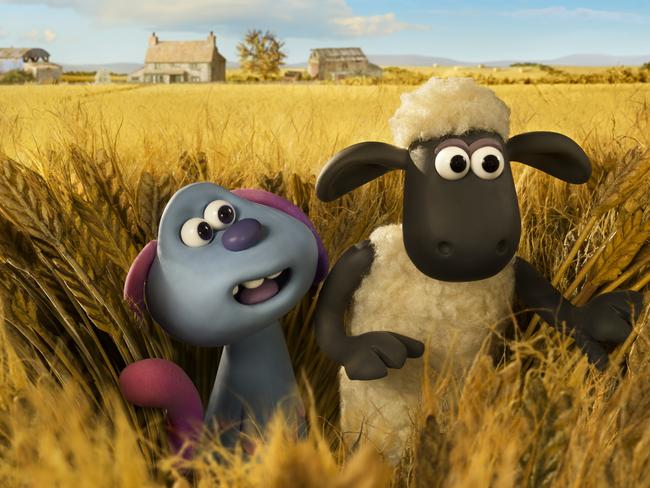 A scene from the movie Shaun the Sheep: Farmageddon.