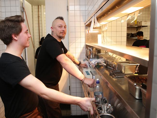 Chef Benjamin Cooper in restaurant, by the kitchen pass. Picture Andrew Tauber