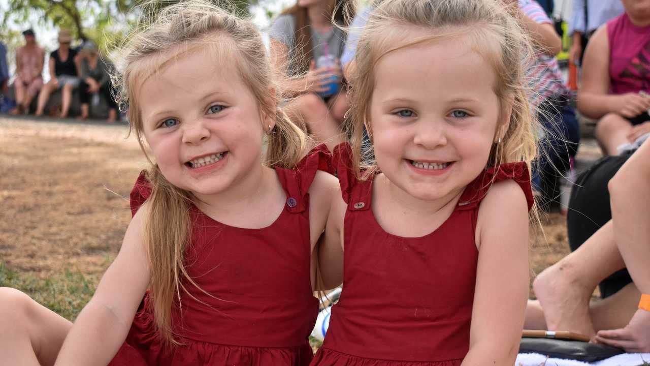 Charlotte and Brooklyn Maher from Roma. Picture: Ellen Ransley