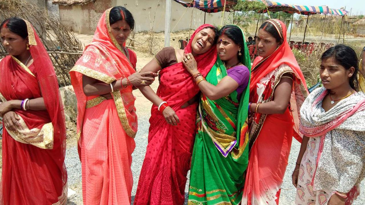 Indian relatives mourn following the rape and murder of a 16-year-old girl at Raja Kundra Village in Chatra district of the eastern Indian state of Jharkhand. Picture: AFP