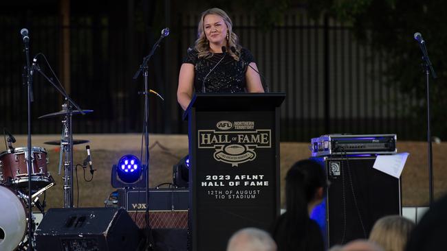 Amy Culpitt at the 2023 AFLNT Hall of Fame. Picture: Pema Tamang Pakhrin