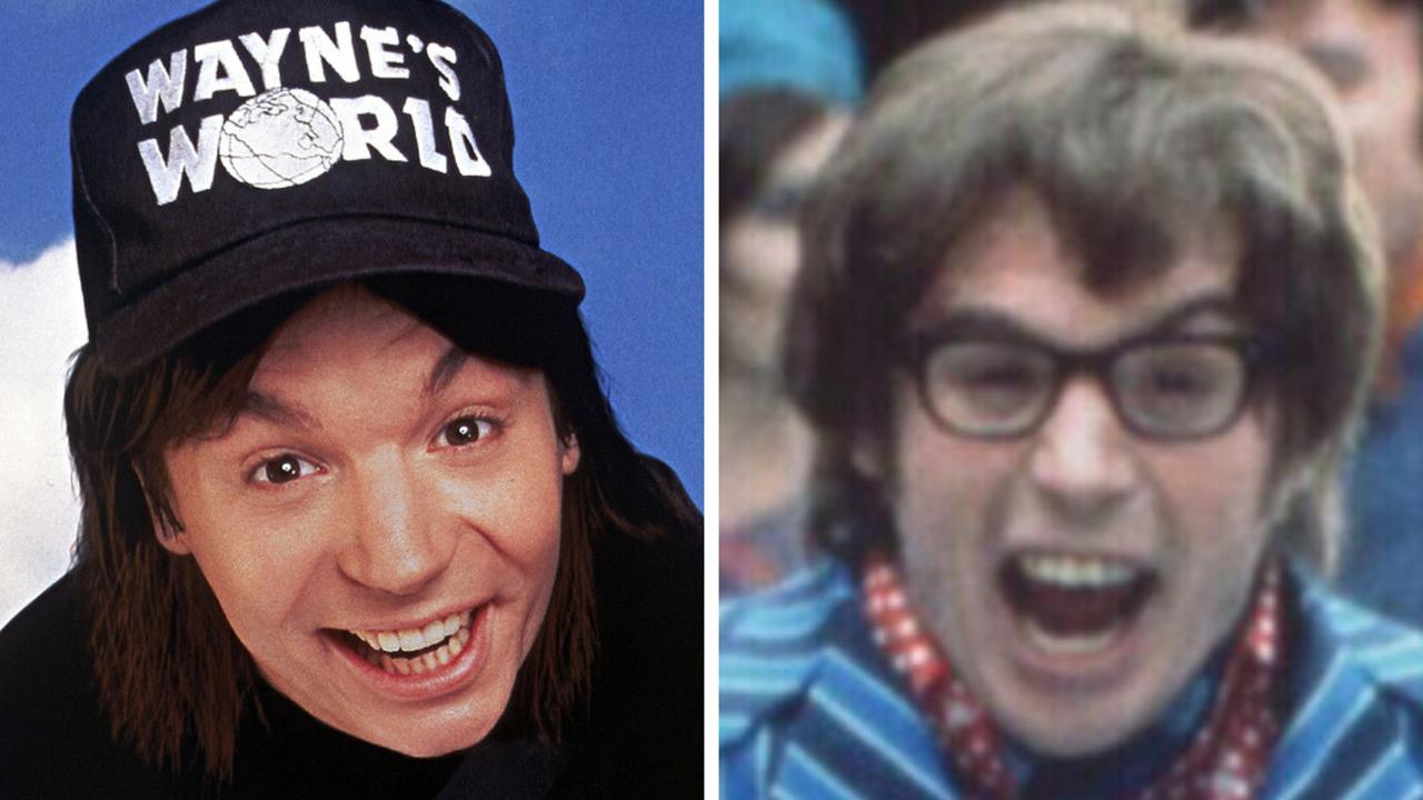 Mike Myers in Wayne's World and Austin Powers.