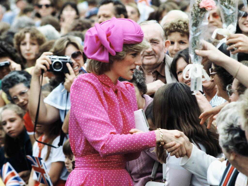 Diana greeting the public in Perth in March 1983. Picture: Anwar Hussein/WireImage