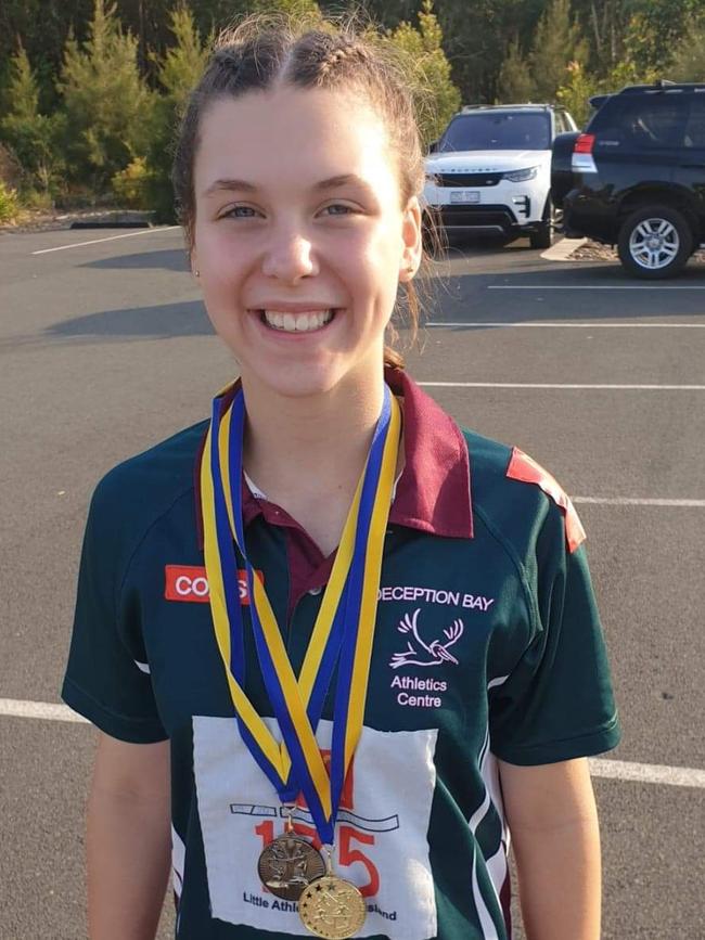 St Peter's Caboolture sports star Jasmin Newell.