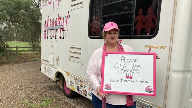 Donna Falconer sold her house to buy her Groovy Booby bus and travel Australia. Picture: Ryan Young