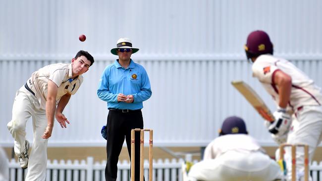 Northern Suburbs bowler Noah McFadyen. Picture, John Gass