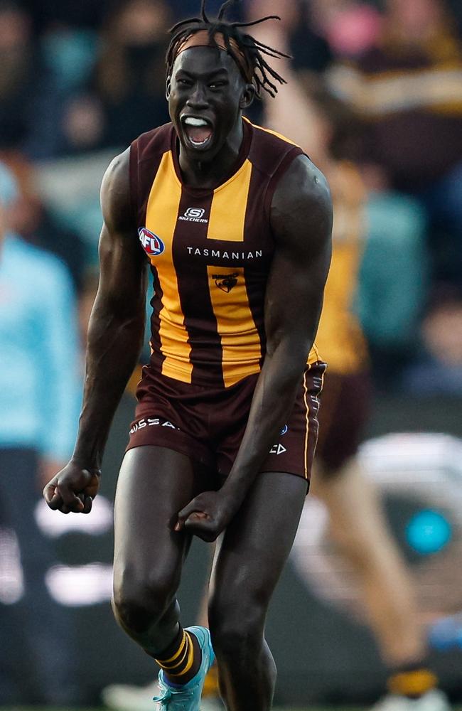 Jiath has returned to the Hawks’ side in the middle of a great run. (Photo by Dylan Burns/AFL Photos via Getty Images)