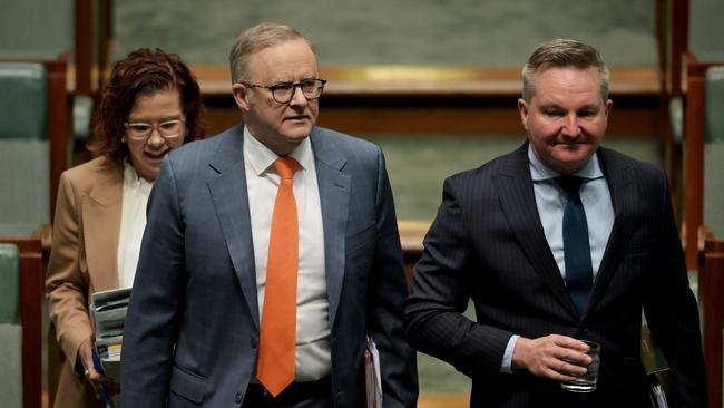 Prime Minister Anthony Albanese with Energy Minister Chris Bowen. Picture: Tracey Nearmy/Getty Images