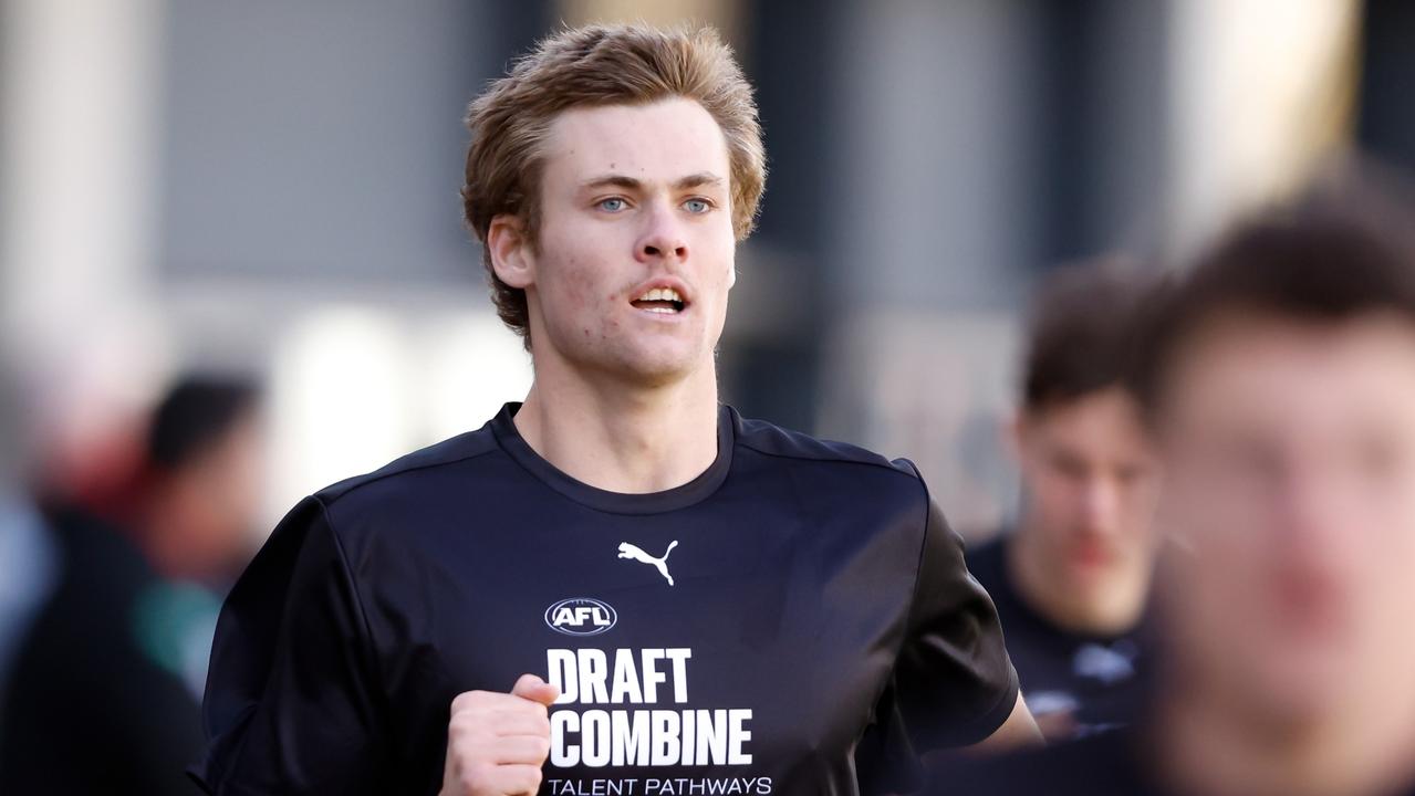 Ethan Read was a stand out in the 2km time trial during the 2023 AFL National Draft Combine. Picture: Dylan Burns