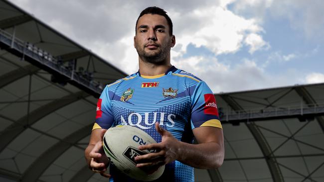 Gold Coast Titans open training session at Cbus Super Stadium. Ryan James. Photo: Jerad Williams