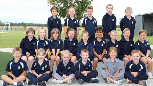 Bannockburn P-12 Prep B front Lachie Watson, Connie McHugh, Matilda Mellross, Cooper Humphries, Emily Short and Artie Stevens. Middle Esther Anderson, Milla Williamson, Phoebe Mayor, Mia Sherwell, Oakley Chmielewski, Tobias Anderson, Xzavier Thomson, Ethan Kelly and Hayley Newton. Back Theodore Guthridge, Darcy O’•Toole, William Cooper, Jacob Crossley and Jackson Leigh. Picture: Alison Wynd