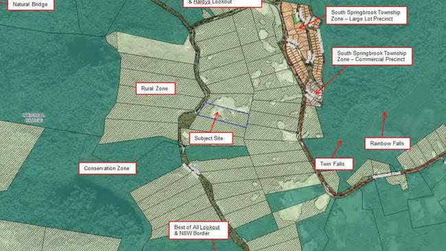 Location of the new Springbrook eco-tourism cabins.