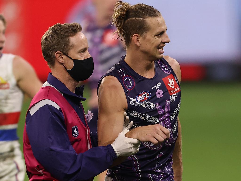 Fyfe’s year was hampered by a dislocated right shoulder. Picture: Paul Kane / Getty Images