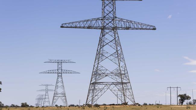 Hundreds of kilometres of high voltage transmission lines would be built across Victoria under the plan. Picture: Ash Smith