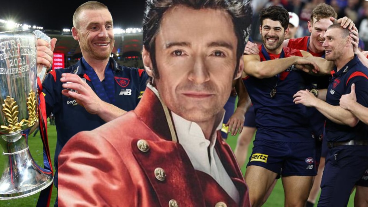 Melbourne coach Simon Goodwin used Hugh Jackman movie Greatest Showman to inspire his side's premiership.