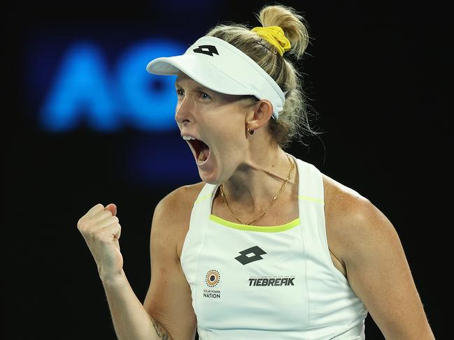 Storm Hunter in action during the 2024 Australian Open at Melbourne Park. Picture: Daniel Pockett/Getty Images