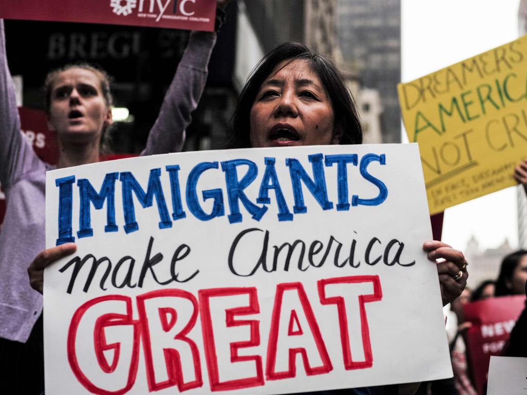 Protesters during a 2017 demonstration against US President Donald Trump and in support of the Deferred Action for Childhood Arrivals (DACA). Picture: Jewel Samad/AFP