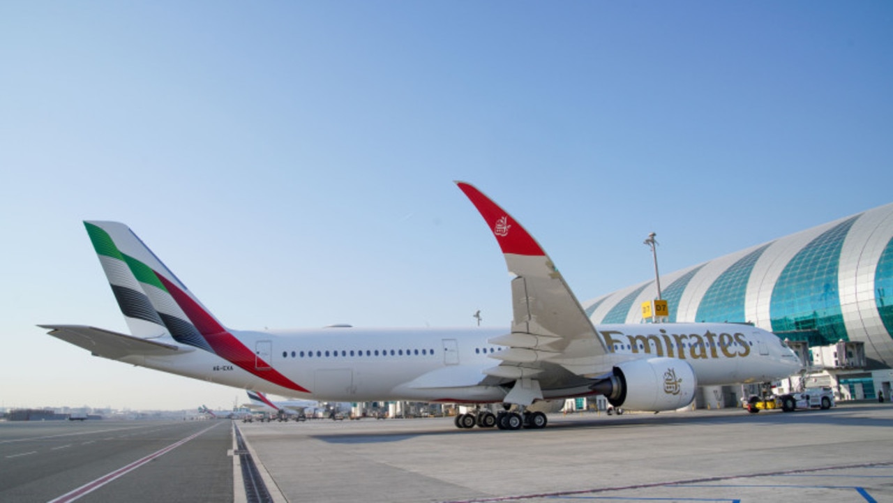 Emirates unveils first A350 aircraft. Picture: Emirates