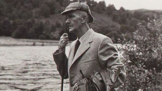 Scottish author Neil M. Gunn by the river of his childhood. Picture: Dunbeath Heritage Museum