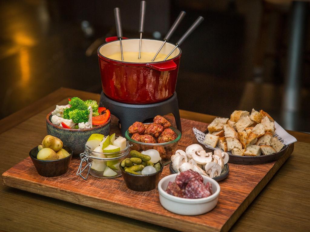 Emmental &amp; Gruyere cheese fondue at Swissotel Sydney.