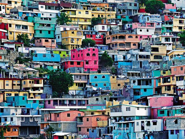 Some of the pastel coloured homes in Haiti’s capital of Port-au-Prince. Picture: Instagram/: @EDKASHI