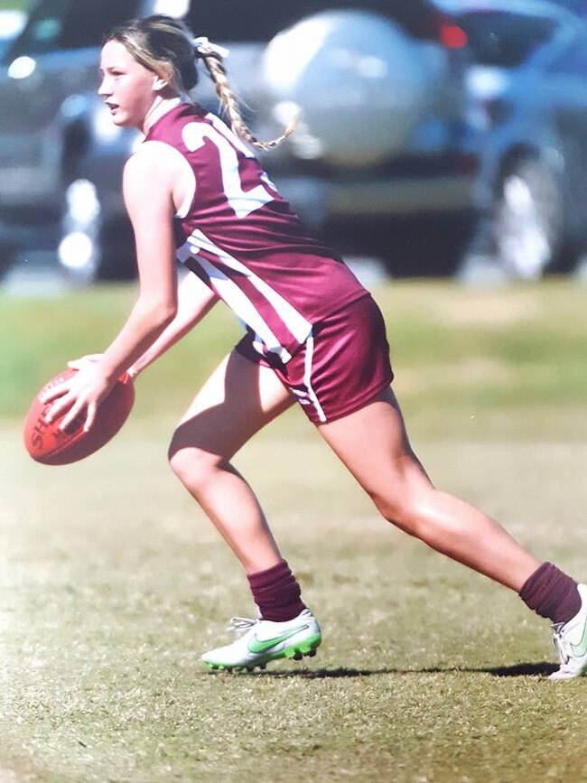 Dee Heslop in action for the U15 Queensland side at the Maroochydore Multisports Complex in 2016. SUPPLIED.