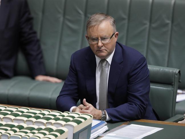 Leader of the Opposition Anthony Albanese during Question Time in the House of Representatives at Parliament House in Canberra. Picture: Sean Davey.