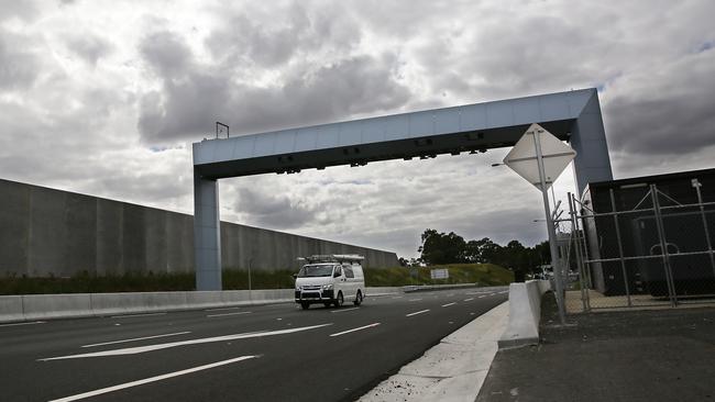 A toll gate on the M4.