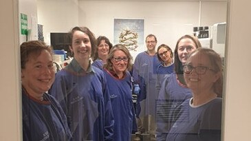 A group of medical scientists and technicians of the RHH’s Molecular Medicine Laboratory.