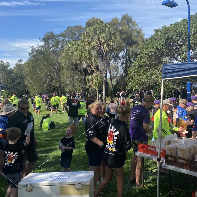 Hundreds gathered in Gladstone to celebrate Labour Day (May Day), unions marched through the CBD, lead by the RTBU, in solidarity with workers rights. Picture: Nilsson Jones