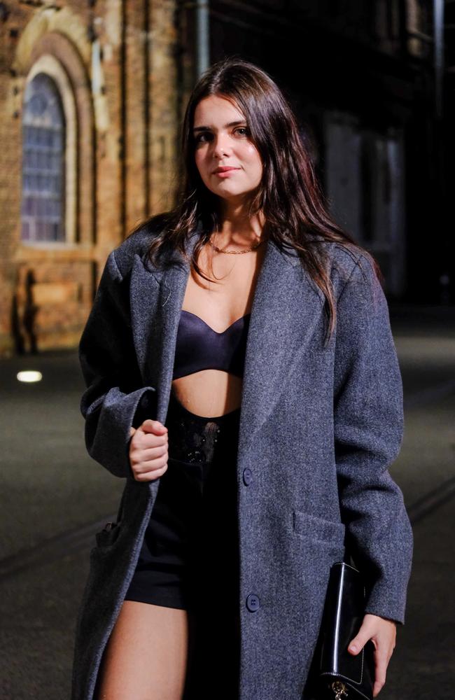 Genevieve Franz, 19, says this was her first time trying the trend. Picture: news.com.au/James Weir