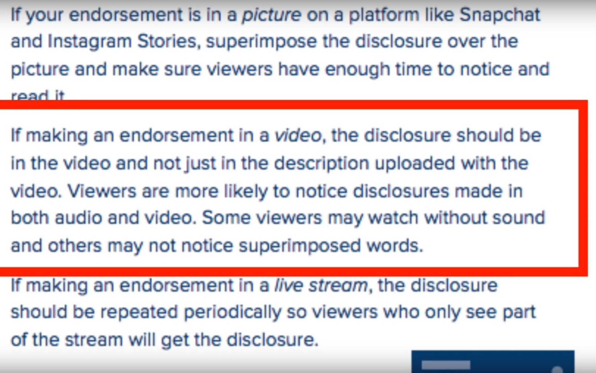 The FTC states influencers can’t just disclose partnerships in video descriptions. Picture: YouTube / Freelee the Banana Girl