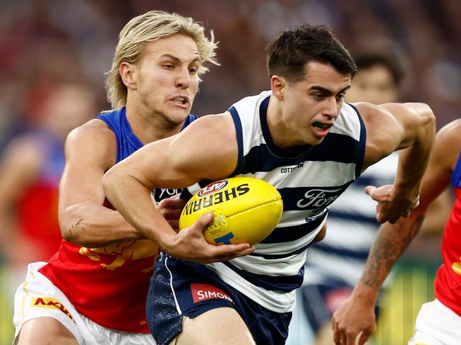 Oisin Mullin held his spot against the Lions. Picture: Michael Willson/AFL Photos via Getty Images