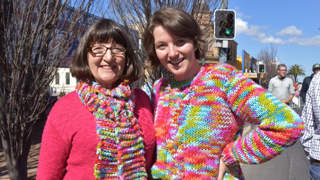 Mother-daughter duo Jenny and Jazz Lane from Warwick at the Stroll and Swing during Jumpers and Jazz 2019.