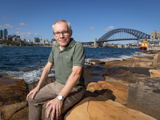 Portraits of of Sean Turnell at Barangaroo enjoying life outside prison.  Picture - Chris Pavlich for The Australian