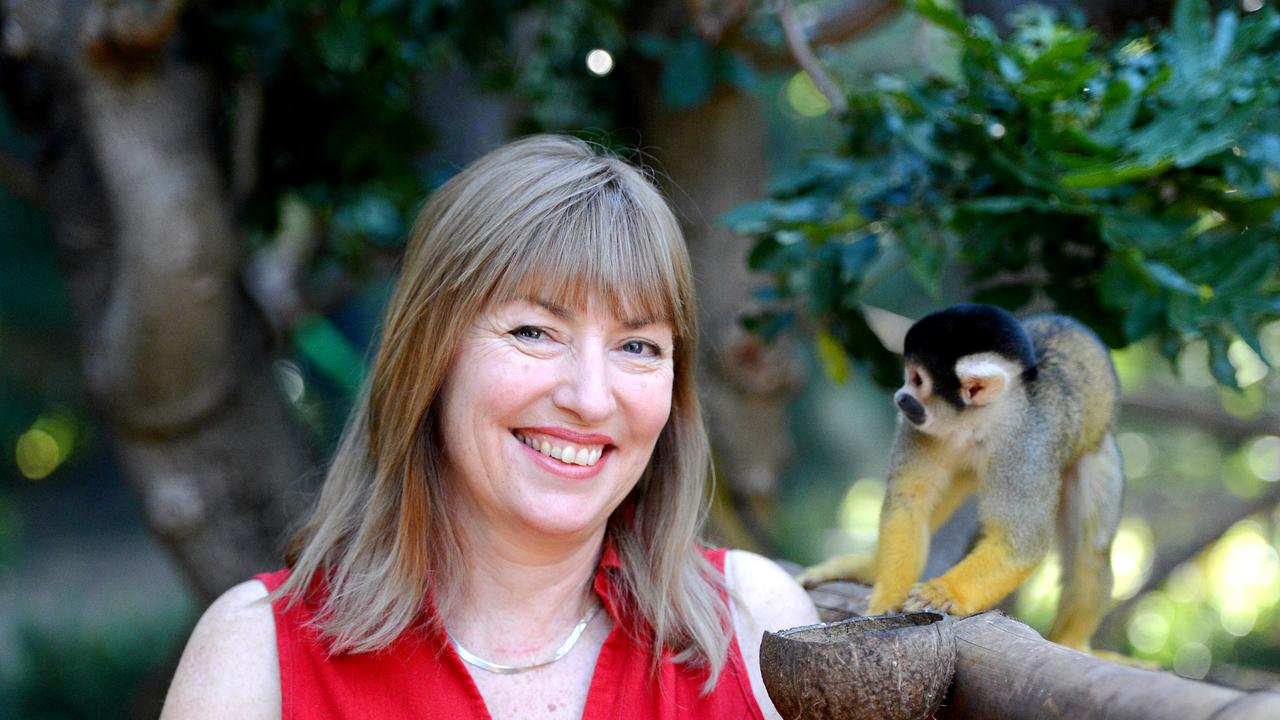 Zoos SA chief executive: Elaine Bensted with spider monkeys.