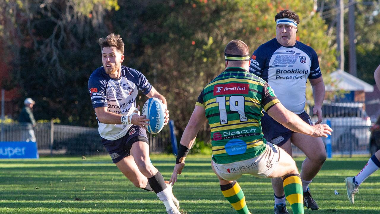 Shute Shield action at TG Millner Sportsground in Eastwood, NSW. Saturday 13th July 2019. The club held a “Back to Eastwood Day” with players from the 1969 and 1999 teams present. (AAP IMAGE/Jordan Shields)