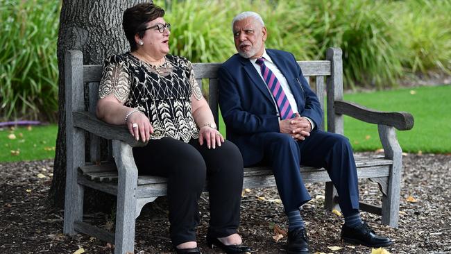 Joint winners of the senior volunteer award at the Governor's annual multicultural awards are Leila Mansour and Raymond Sardana. Picture: Mark Brake