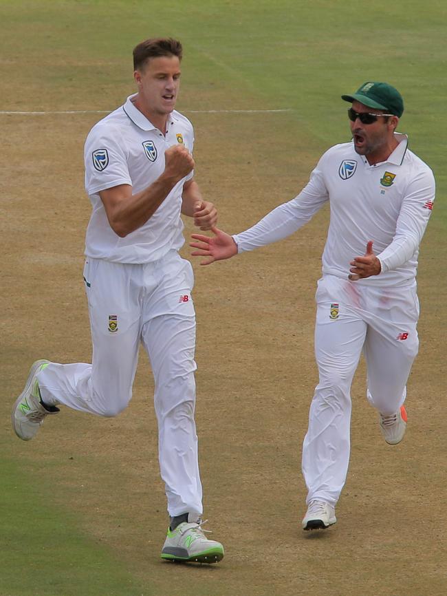 Morne Morkel celebrates a wicket during South Africa’s first Test win against India this week. Picture: Petri Oeschger/Gallo Images