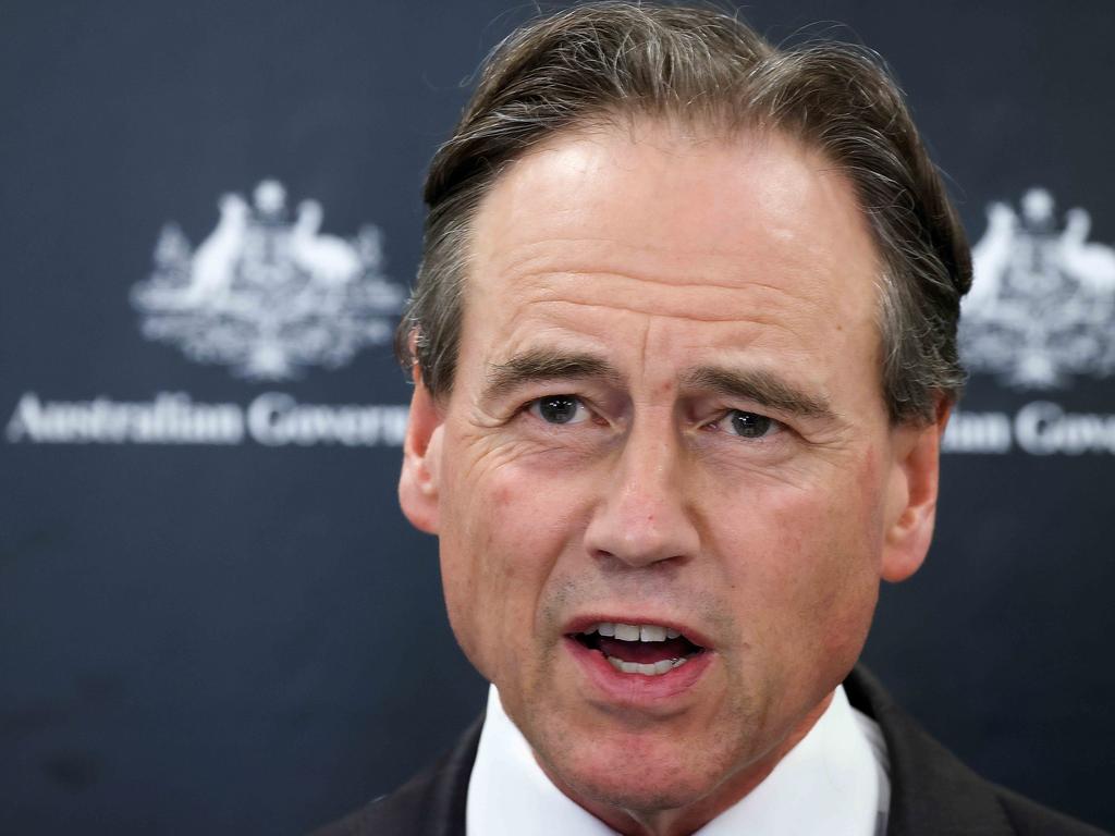 Federal Health Minister Greg Hunt says Australia has enough vaccine supply to distribute Pfizer jabs to 5 to 11-year-olds. Picture: Ian Currie / NCA NewsWire
