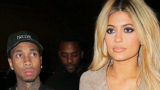 Kylie Jenner and Tyga goes to dinner with to Il Mulino with Kourtney, Kim, Kendall, Khloe Kardashian Pictured: Tyga, Kylie Jenner Ref: SPL1125284 130915 Picture by: XactpiX/Splash Splash News and Pictures Los Angeles: 310-821-2666 New York: 212-619-2666 London: 870-934-2666 photodesk@splashnews.com
