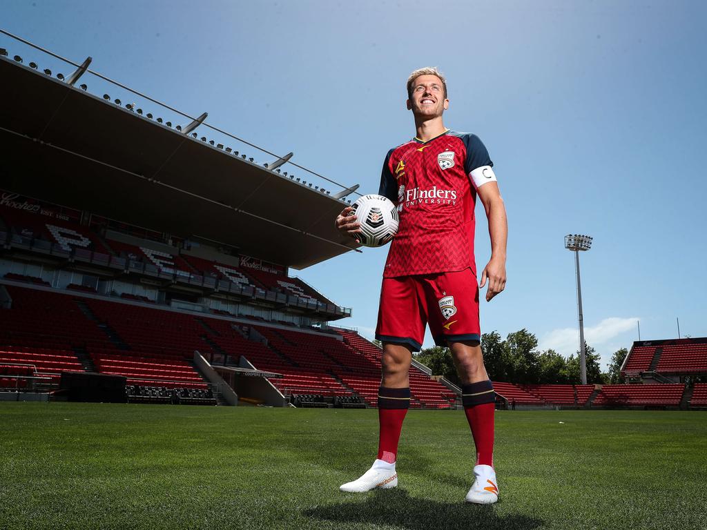 New Adelaide United captain Stefan Mauk. Picture: Sarah Reed