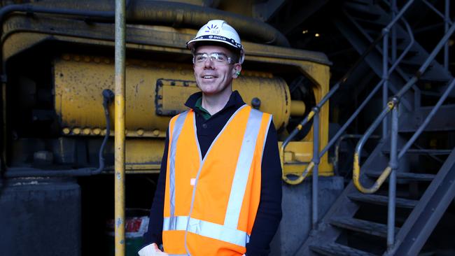 AGL Energy’s chief economist Dr Tim Nelson on a tour of the Liddell Power Station in the Hunter Valley. Picture: The Australian